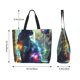 thumbnail image 5 of Disketp Cosmic Cat In Window Bolsa Tote Estampada para Mujer, Bolso de Hombro y de Mano para Compras y Viajes, 5 of 8