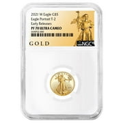 2021-W Proof $5 Type 2 American Gold Eagle 1/10 oz NGC PF70UC ER ALS Label