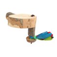 thumbnail image 5 of Plataforma de soporte de madera redonda para pájaros, plataforma de percha para jaula de pájaros resistente y gruesa Natural para cacatúa, periquito S, 5 of 5