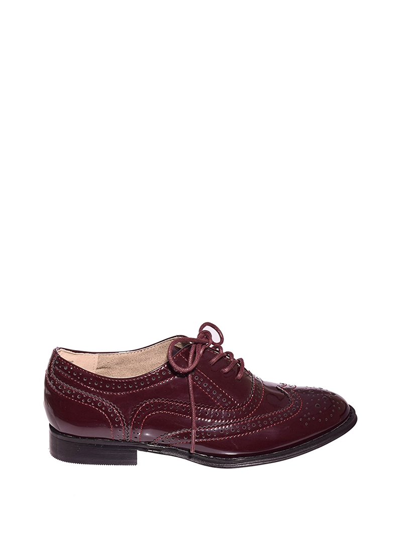 Womens Wanted Babe Lace Up Oxfords, Burgundy - Walmart.com
