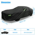 thumbnail image 5 of Unique Bargains Waterproof Car Cover 210Dpu Cover All Weather Full Car Cover with Door Zipper for Outdoor Windproof Sun Rain Protection Black for Ford for Mustang 1994-2021, 5 of 5