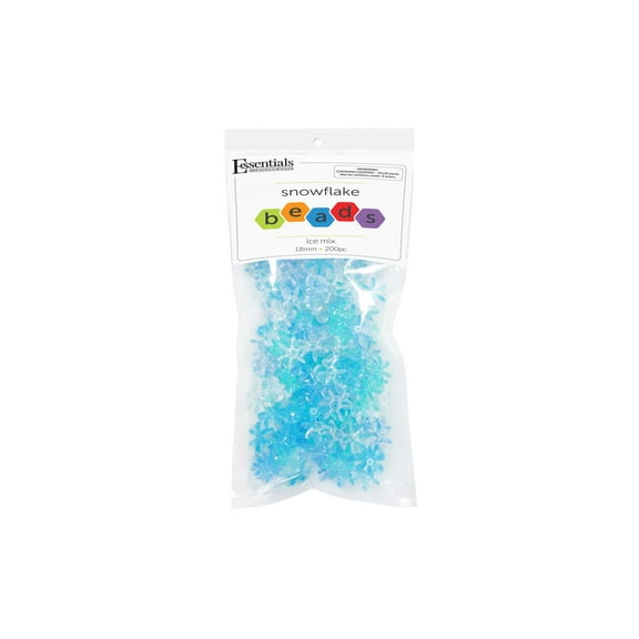 Essentials By Leisure Arts Arts Snowflake Bead 18mm Ice Mix 200pc