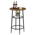 thumbnail image 1 of Muebles de Bar, Mesa de Bar en Color Madera de 60 cm, Diseño de 2 Niveles, 1 of 7