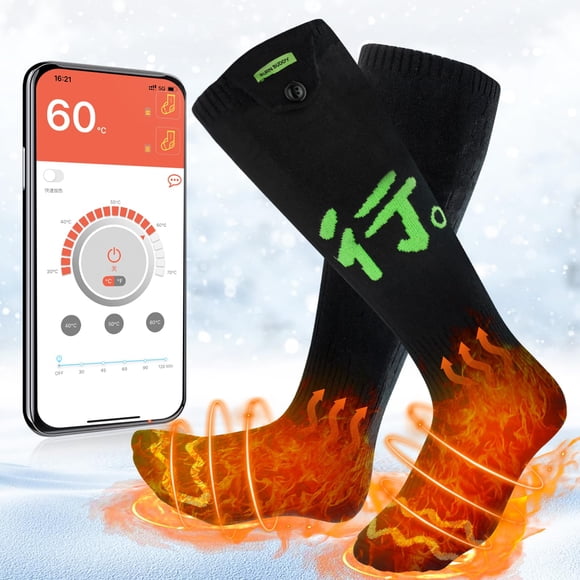 Calcetines térmicos Bubbacare APP Control recargables para hombres y mujeres