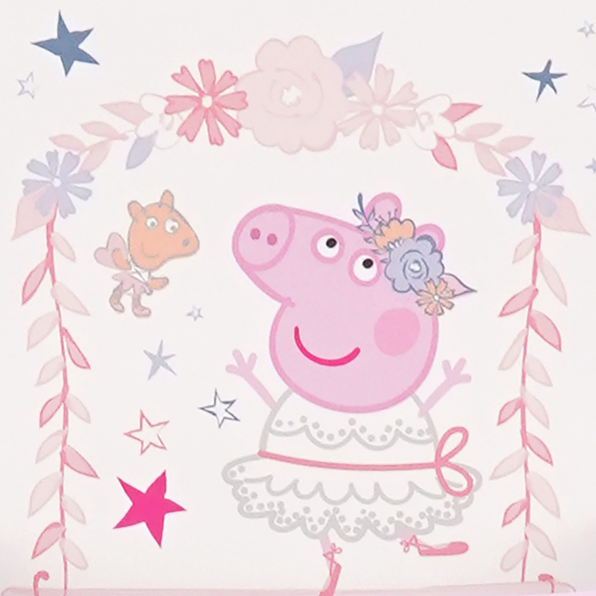 509 Crew: Peppa Pig - Wooden Doll High Chair - Pink- White-Ballerina, Secure Seating, Doll & Plush Feeding Accessory, Nurturing Roleplay Toy, Kids 3+