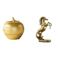thumbnail image 1 of Estatua de caballo, escultura de fruta, decoración de resina, figura decorativa, escultura de pie, pintada a mano, adorno ligero, adecuado para sala d, 1 of 8