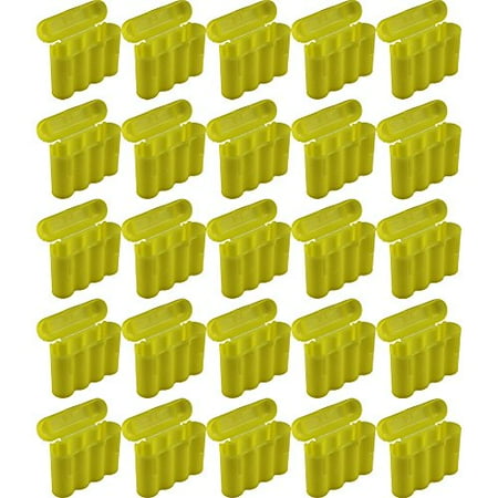 Aa Holder - 25 Brand New AA / AAA / CR123A Yellow Battery Holder Storage Cases
