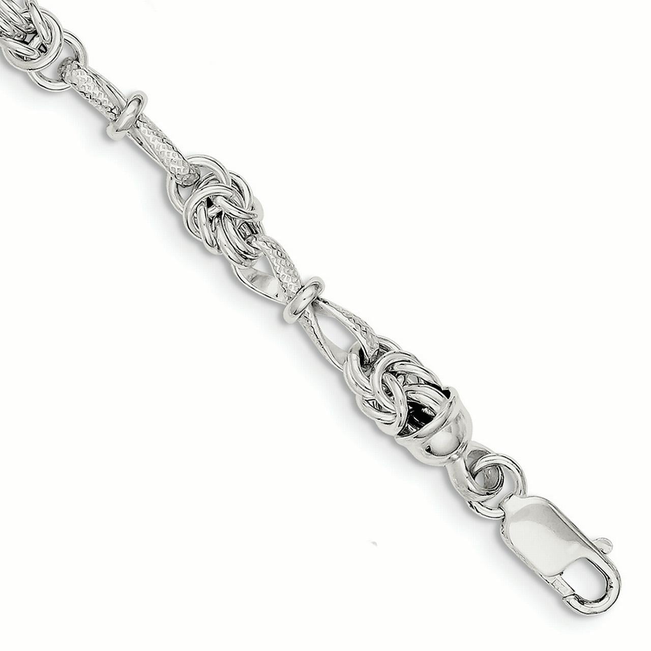 Brilliant Bijou .925 Sterling Silver 8.75mm Magic Herringbone Chain Necklace