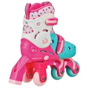 Roller Derby Girls Switch 2-in-1 Combo Adjustable Size Medium (13-3) Dots with Protective