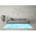 thumbnail image 3 of Ahgly Company Indoor Round Abstract Light Blue Contemporary Area Rugs, 4' Round, 3 of 4