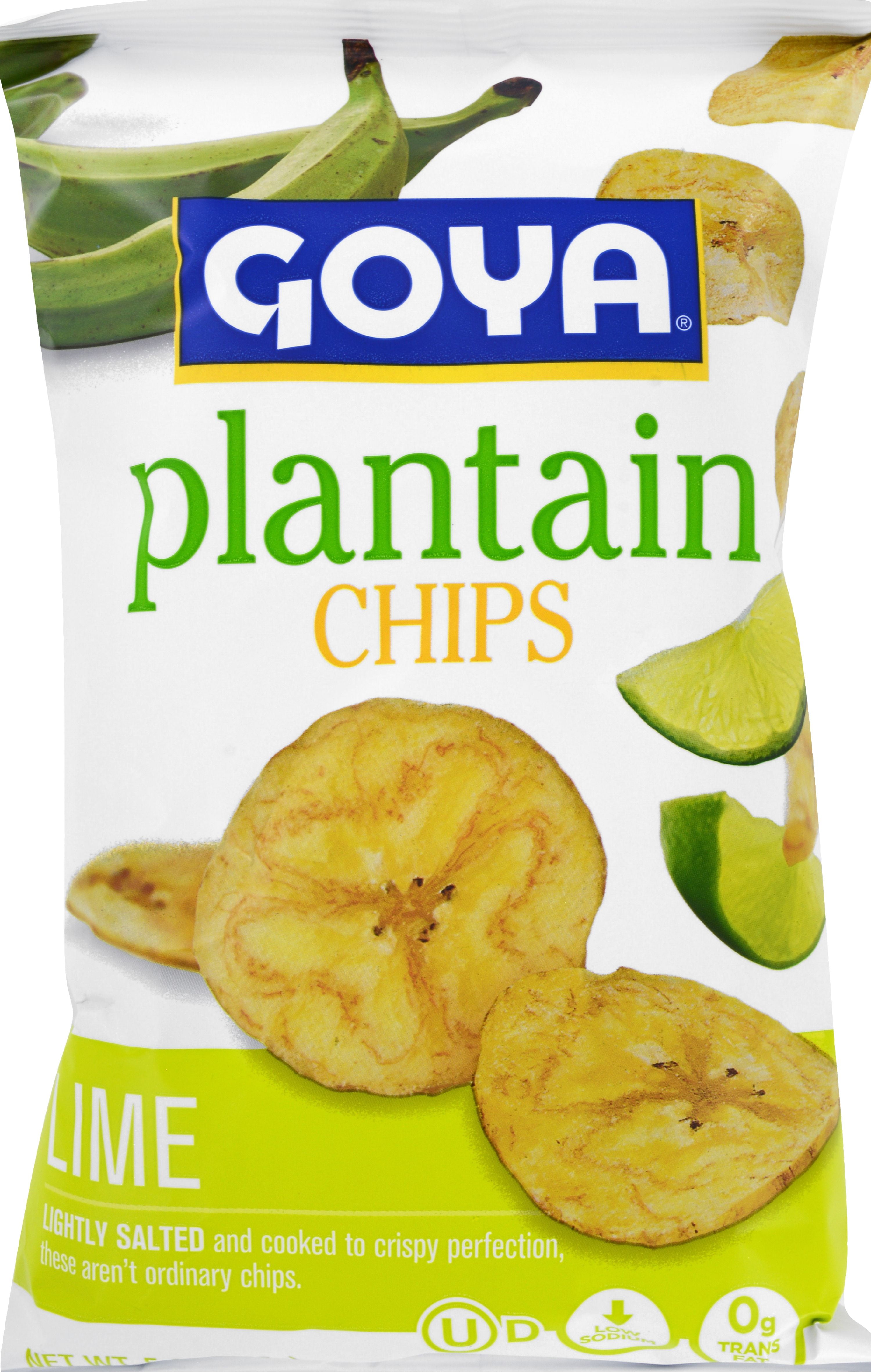 (5 pack) GOYA Plantain Chips, Lime Flavor, 5 oz Bag
