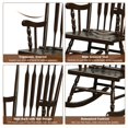 thumbnail image 2 of Resenkos Outdoor Outdoor Acacia Wood Rocking Chair with Det, Patio Rocking Chairs, Chair Single Rocker for Patio Deck Porch,Backyard,Indoor and Garden, Brown, 2 of 8