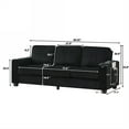 thumbnail image 7 of 84.25" Modern Sectional Sofa Couch with Cup Holder and Side Pockets, 3-Seater Modular Corduroy Compact Sofa Couches Set for Living Room, Apartment, Home Office, Black, 7 of 7