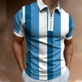 thumbnail image 1 of Floenr Mens T Shirts,Mens Colorblock Stitching Lapel Button Up Short Sleeve Shirts, 1 of 5
