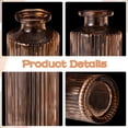 thumbnail image 4 of Bocaoying 12 Pack Vintage Glass Mini Bud Vase, Small Flower Vase in Bulk, Vertical Stripes Bottles Ribbed, Clear Vases for Flower, Centerpiece Decorative Vases for Home Wedding Bridal, 4 of 7
