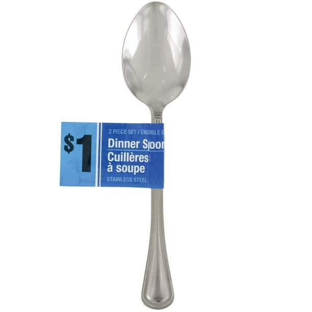 Classic Pattern StainlessSteel Dinner Spoons, 2ct. Packs Walmart