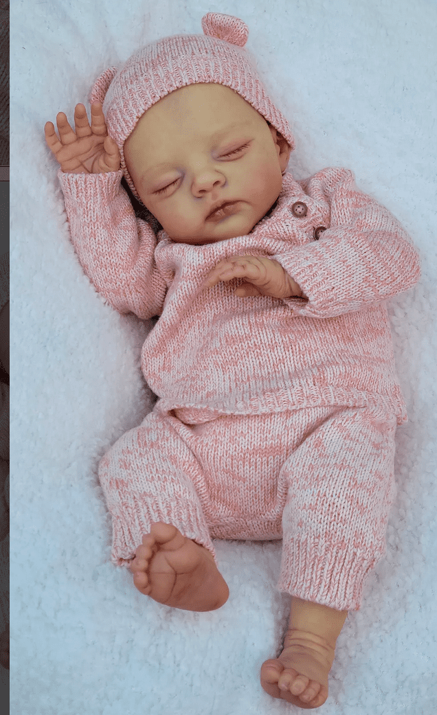 iCradle Lifelike Reborn Baby Dolls Girl 18 inches 45 cm Realistic Asleep Newborn Baby Dolls Girl Adorable Real Life Cloth Body Doll Gift for Kids Age 3+