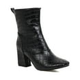 thumbnail image 4 of jovati Autumn And Winter Size Womens Boots Thick High-heeled Side Zipper Stone Pattern Short Boots Knight Boots, 4 of 9