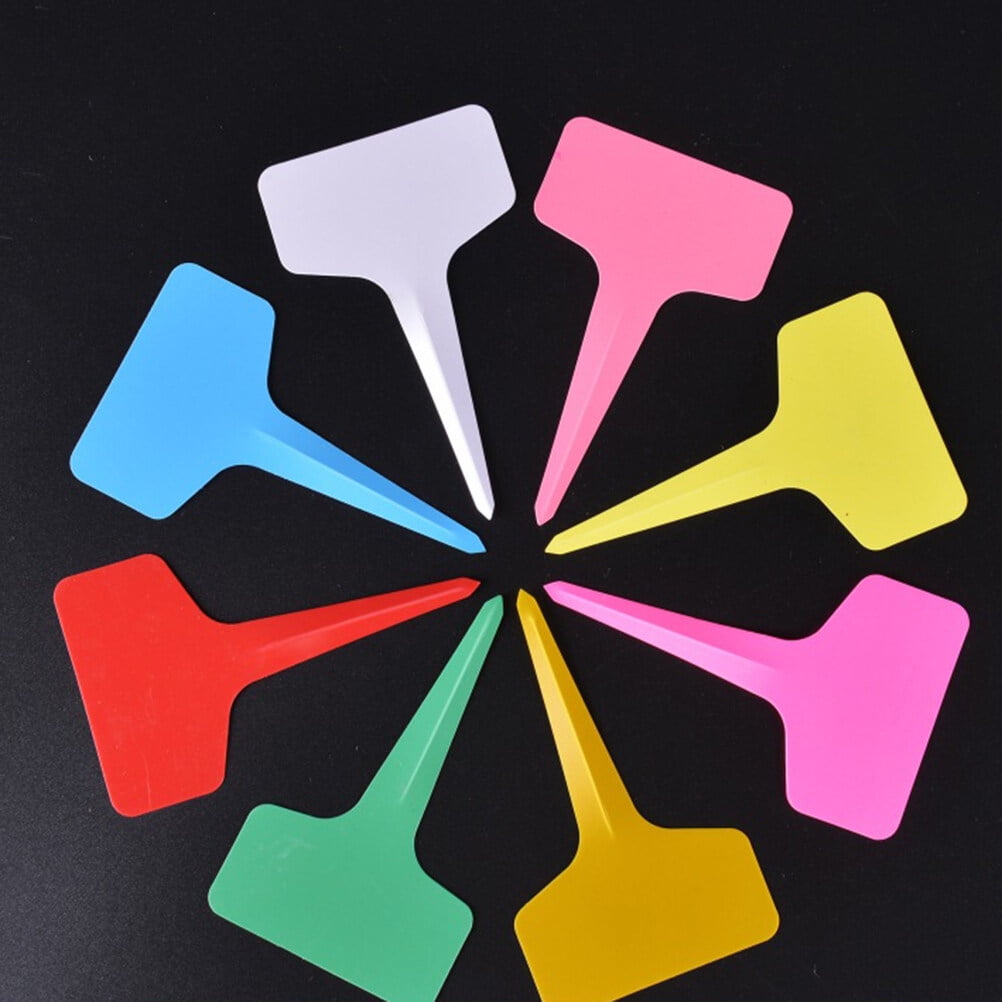 Plastic plant markers 250pcs T Shaped Flowerpot Label Plastic Insert