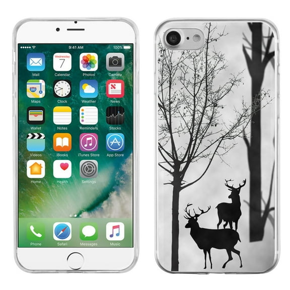 One Tough Shield ® Slim-Fit Premium TPU Gel Phone Case for Apple iPhone 7 - Forest Deer