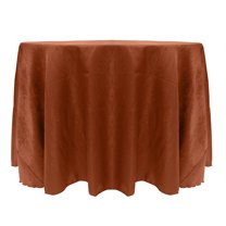 Ultimate Textile (5 Pack) Damask Kenya 108-Inch Round Tablecloth - Home Dining Collection - Snakeskin Jacquard Design, Sienna Burnt Orange