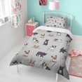 thumbnail image 4 of Boston Terrier Duvet Cover and Pillowcase Set for Single Bedding, Bedroom Accessories for Kids Teens, 4 of 5