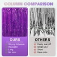 thumbnail image 5 of 3 Pack Purple Metallic Tinsel Foil Fringe Curtains, Black Foil Curtain Backdrop, Photo Booth Props for Birthday Wedding Baby Shower Bachelorette Xmas Celebration Party Decorations Door Streamers, 5 of 7