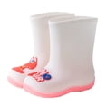 thumbnail image 1 of MIASHUI Kids Easy On Rain Boots Boys Girls Cute Waterproof Lightwight Rain Shoes,Pink,3.5-4 Years, 1 of 5