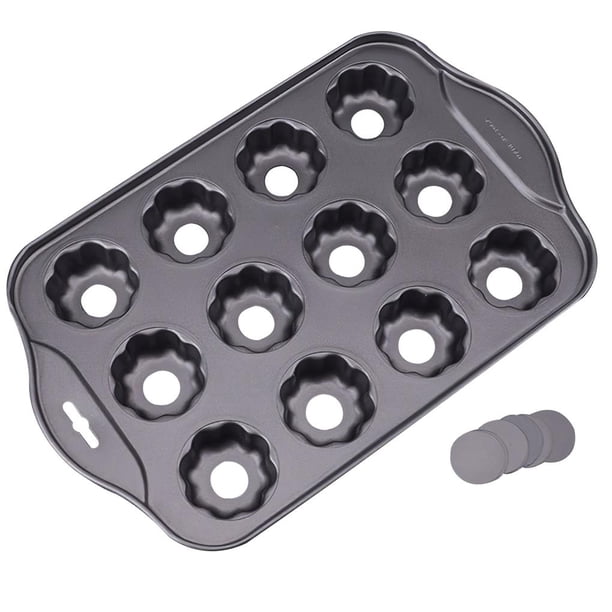 Yuarrent Molde de pastel con forma de flor de 12 ranuras, molde para hornear Pan, molde de Chocolate hecho a mano, bricolaje para el hogar, tienda de Utensilios de cocina Yuarrent HA020414-00