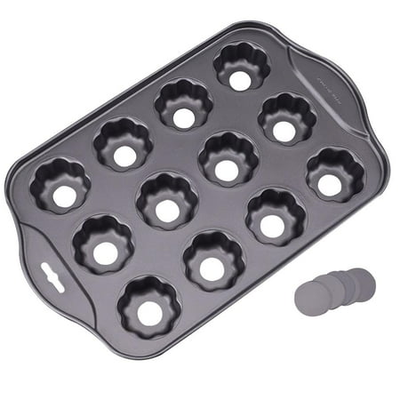 

12 Slots Flower Shape Cake Mold Baking Pan Bread Mold Chocolate Mold Handmade Homemade DIY for Home Kitchen Store