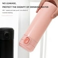 thumbnail image 4 of Water Bottle,Stainless Steel Travel Mug With Spill Proof Lid Vacuum Insulated Mug Coffee Cup Up Travel Coffee Tumbler For Hot And Cold Coffee And Tea 450ml Pink, 4 of 5