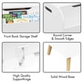 thumbnail image 4 of Kids Wooden Toy Box with Front Bookshelf,Toy Storage Organizer,Safety Hinge,Boys Girls Toy Chest Bench for Playroom Kids Room Organization,White, 4 of 7