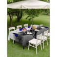 thumbnail image 3 of Outdoor Tablecloth with Umbrella Hole and Zipper, Blue Rose Rectangle Table Cloth 60x84 Inch Waterproof Tablecloth, Flower Raindrops Butterfly Grey Art Picnic Table Cover for Patio Camping, 3 of 7