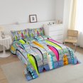 thumbnail image 2 of YST Colorful Fish Comforter Set Full, Fish Hook Fishing Bedding Set for Kids Boys Girls Teens, Western Rustic Farmhouse Down Comforter Cabin Lodge Decor, Soft Breathable Duvet Insert, 3Pcs, 2 of 5