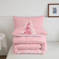 thumbnail image 5 of Erosebridal Watercolor Xmas Tree Queen Comforter Set, Dreamy Christmas Comforter Sets Queen, Pink, Pink Reversible, 3-Piece, 1 Comforter and 2 Pillowcases, 5 of 7