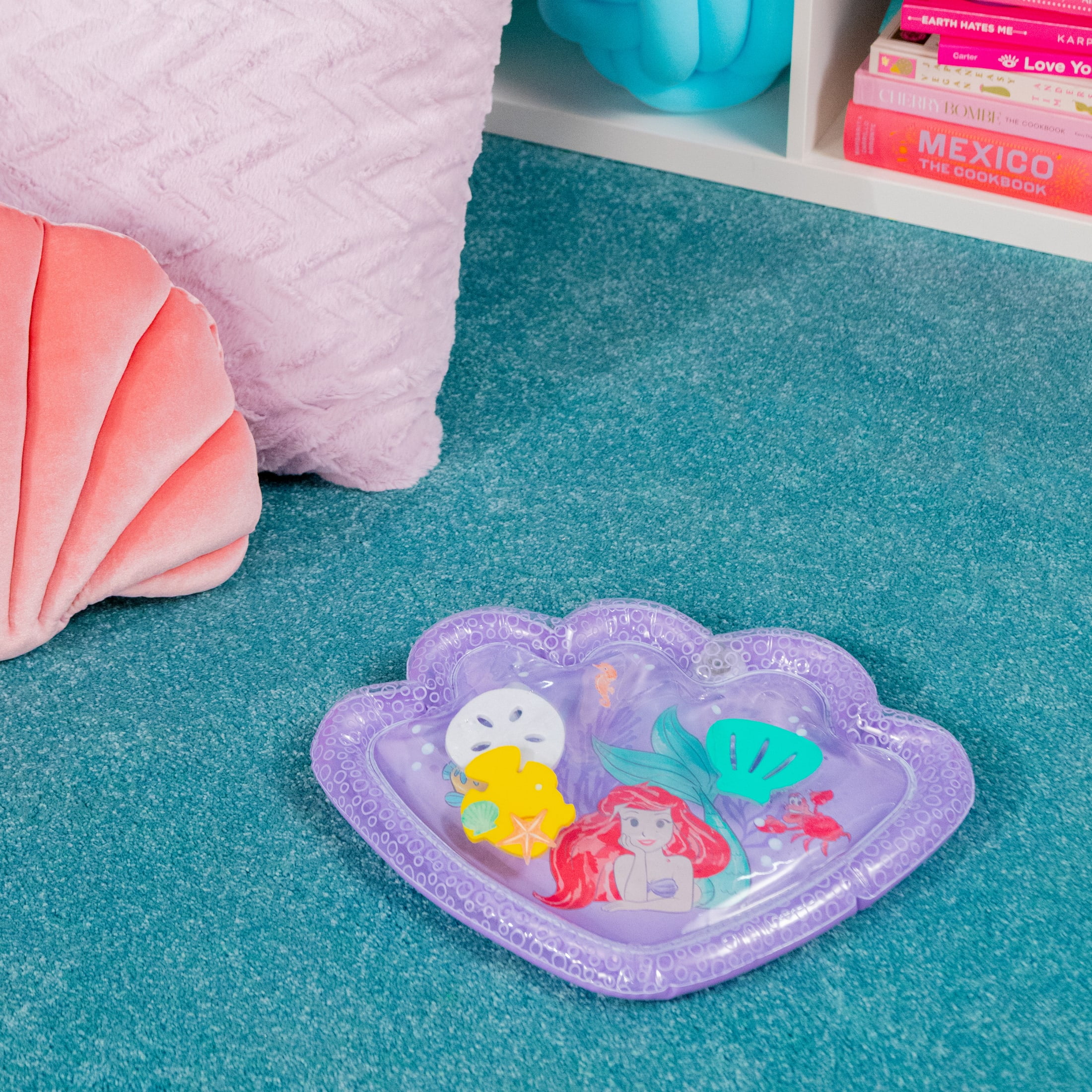 Bright Starts Disney Ariel Sea Treasures Water Mat, Purple, Newborn