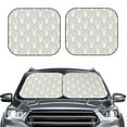 thumbnail image 2 of Balery 2 Piece Rabbit And Heart Car Windshield Sun Shade|Foldable Front Windshield Shade for Car Front Window for Most Sedans SUV Truck-, 2 of 7