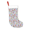 thumbnail image 2 of Salouo Tulips Flowers Print Christmas Stockings,Large Xmas Stocking Set of 1 Holiday and Farmhouse Stocking for Christmas Holiday Party Decoration(17.7*11 Inch), 2 of 7