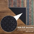 thumbnail image 4 of Keen Home Design Machine Washable Area Rugs with Non-slip Backing, Ideal for Hallway, Living Room, Bedroom, Kitchen and Laundry Room, Vintage Moroccan and Low Pile Rug - ( 9' x 12' ), 4 of 9