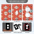 thumbnail image 3 of Yayeee Duplex Wall Plate 1-Gang 4.5"x2.7" Home Receptacle Light Switch Decorative Outlet Cover, Retro Christmas Ornaments Pattern, 3 of 7