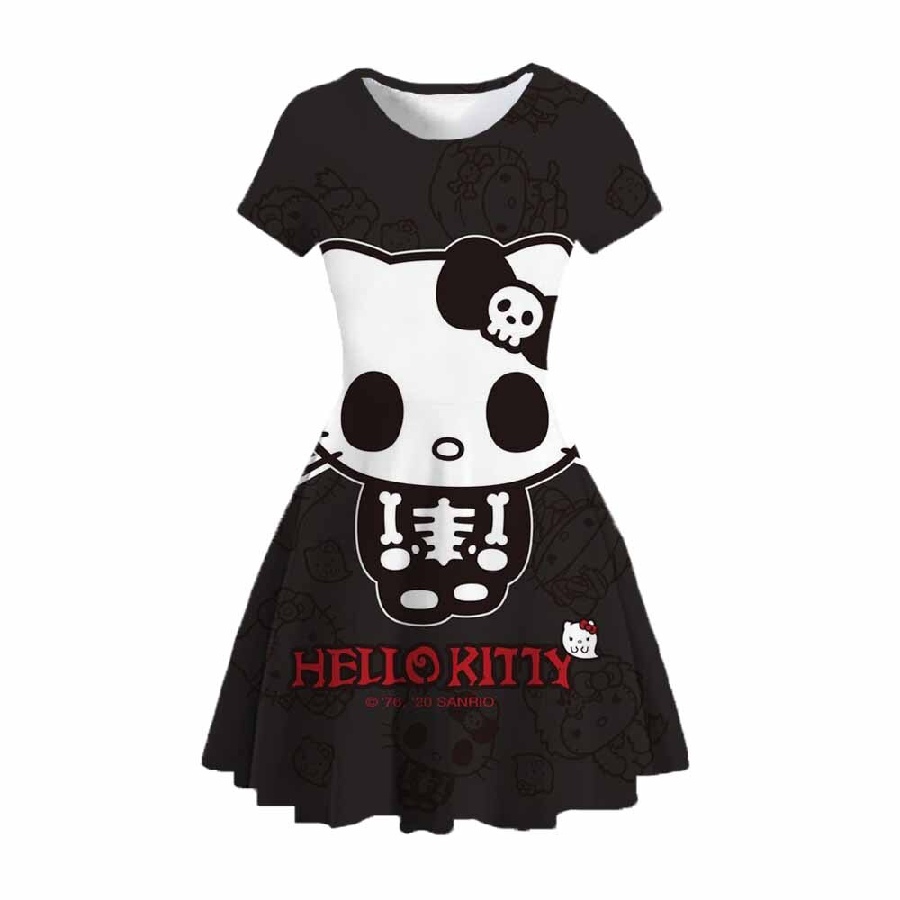 Toddler Girls Halloween Hello Kitty Role Play Dress Sleeveless Hello ...