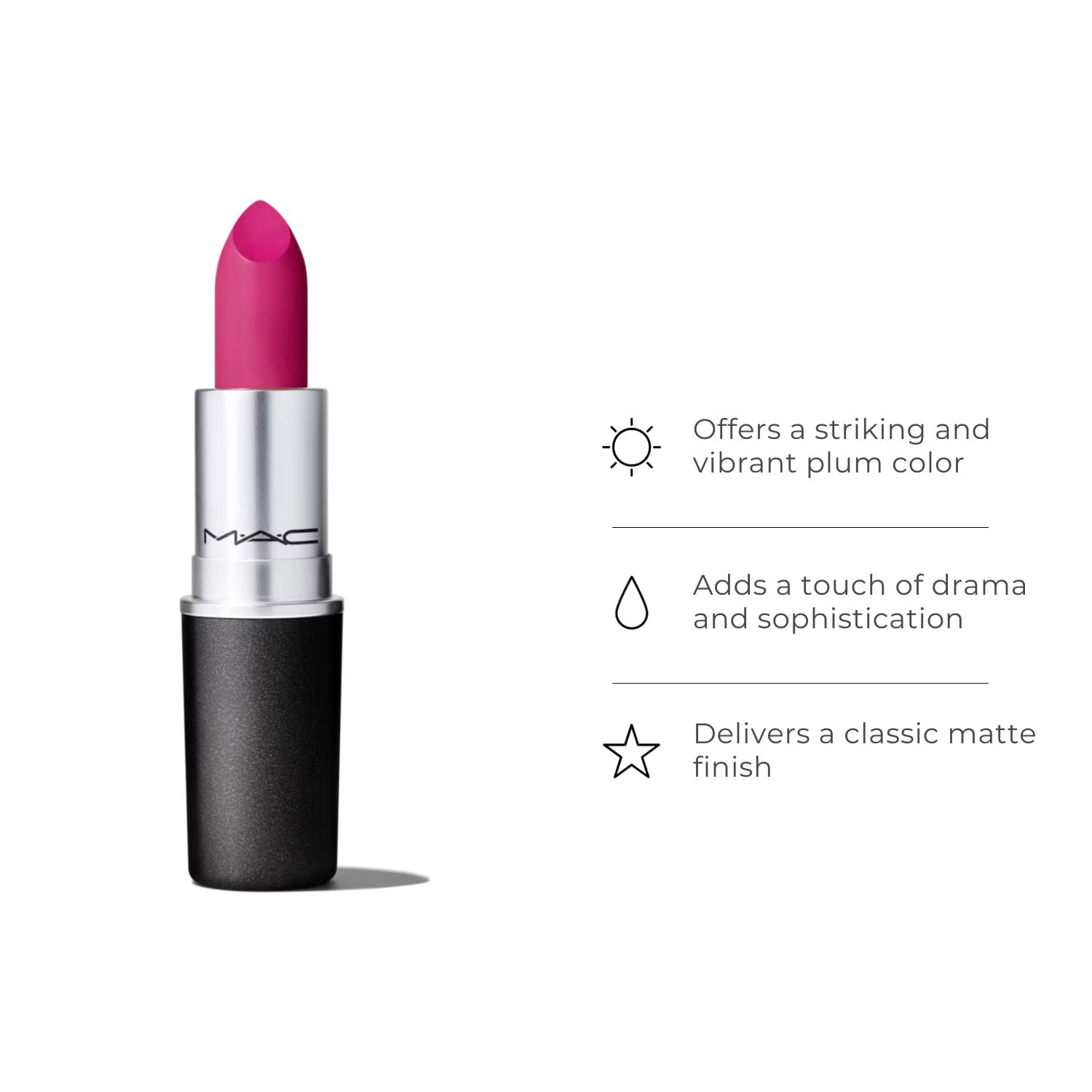 MAC Retro Matte Lipstick, 705 Flat Out Fabulous, 0.1 Oz