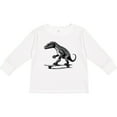 thumbnail image 3 of Inktastic Funny Alligator on Skateboard Boys Long Sleeve Toddler T-Shirt, 3 of 5