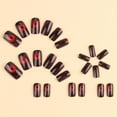 thumbnail image 7 of Halloween Press On Nails Medium 24Pcs, Horror Red Eye Stitching Fake Nails, Long Almond Shape with Bold Bloodshot Eye and Stitch Pattern, Glossy Finish Reusable False Nail Tips for Women, 7 of 7