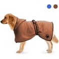 thumbnail image 1 of Microfiber Dog Bathrobe Quick Drying Dog Bathrobe Towel With Belt-L Brown, 1 of 6