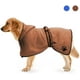 thumbnail image 1 of Albornoz para perro con capucha con cordón ajustable, albornoz de microfibra superabsorbente, secado rápido para piel seca (XL) JFHHH pequeña, 1 of 4