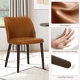thumbnail image 4 of AFO Mid Century Modern Dining Chairs Set of 4, Upholstered Parson Fabric Side Chairs with Rubberwood Legs, Lightbrown, 4 of 7