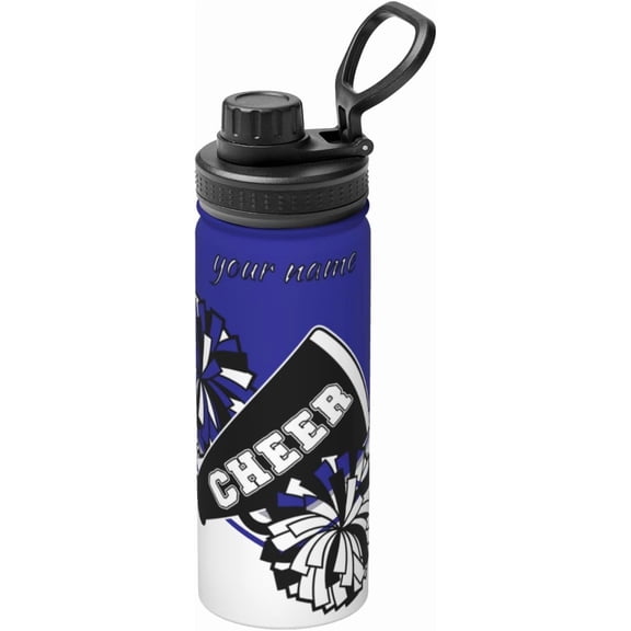 Girl Insulated Tumbler with Custom Name,Cheerleader Sports Water Bottle