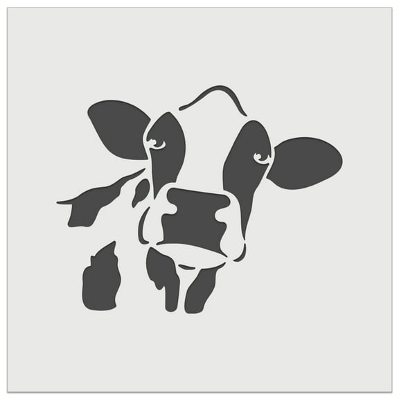 Silly Cow Face DIY Cookie Wall Craft Stencil - 5.5 Inch