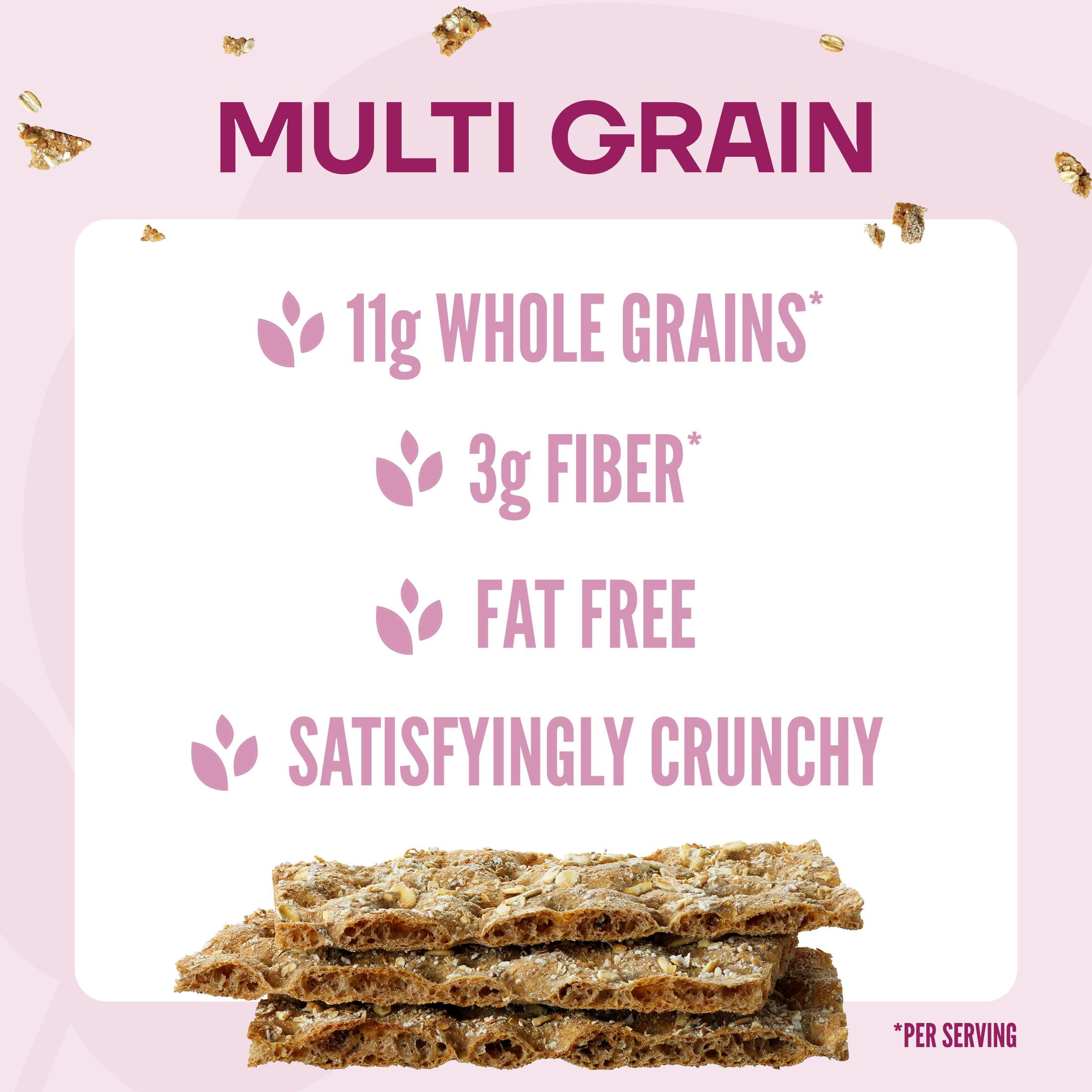 (2 pack) Wasa Multi Grain Crispbread, Multigrain Crackers, Non-GMO Ingredients, Fat Free, 9.7 oz